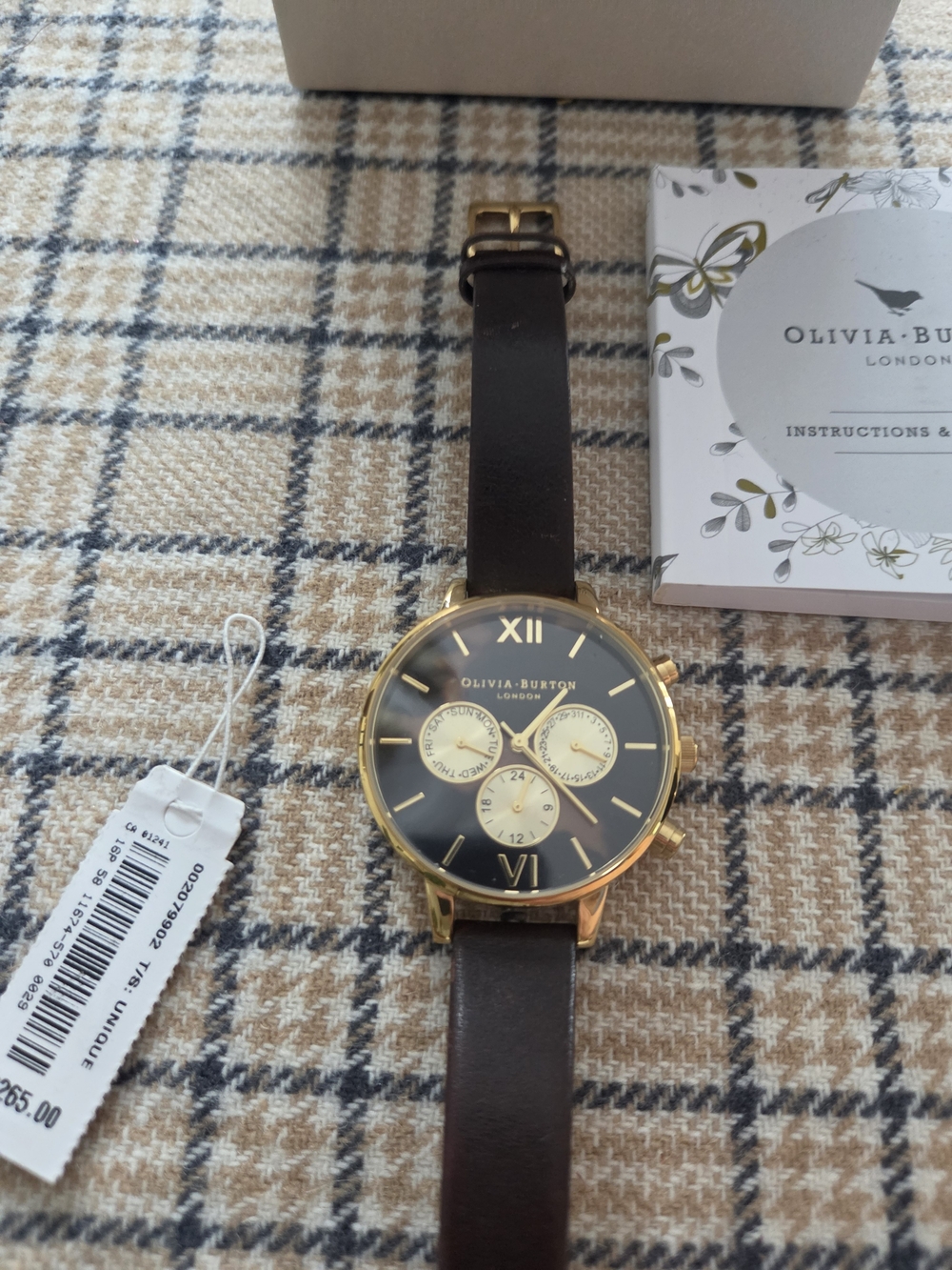 Olivia Burton Gold & Brown Multi-Function Watch